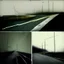 Placeholder: Minimal abstract oil paintings desolate 1960s carpark concrete fragments style of Justin Mortimer and Francis Bacon. Glitch road markings.