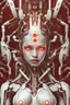 Placeholder: A cybernetic woman with intricate circuitry patterns etched into her skin, her glowing red eyes scanning the streets for any signs of danger.