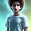 Placeholder: beautiful 12 year old arabic boy with curly hair and light blue eyes