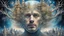 Placeholder: karma, Galactic space portrait of a man with buildings inside his head, blond, castle, branches, inspired by architecture, crazy details and double exposure in fantasy art, glitter, fine art, realistic painting of a complex hyper-detailed main society, fine rendering, clear drawing