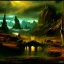 Placeholder: Epic Drawing of mordor scenery of The Hobbit estilo Van Gogh 4k