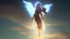 Placeholder: angel on a cloud with the light behind