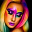 Placeholder: masterpiece, best quality, woman, sparkling eyes, fluorescent skin, colorful makeup, blond flutter hair, highly detailed body, sun light, 4K, RAW, depth of field, high contrast, realistic details, 24mm