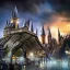 Placeholder: Harry Potter world big fight with dark and night theme