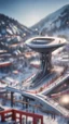 Placeholder: ski jump arena, bokeh like f/0.8, tilt-shift lens 8k, high detail, smooth render, down-light, unreal engine, prize winning