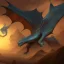 Placeholder: a dragon flying