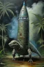 Placeholder: crocodile rocket design competiton, prize winning oil painting