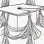 Placeholder: line drawing of a graduation hat with a tassel. White background.