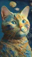 Placeholder: Portrait of a cat by Van Gogh