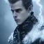 Placeholder: All Black Hayden Christensen soldier, ghost, wearing high tech mask, white smoke, dark, rage, sorrow, high definition, ultra 8 k, volumetric lighting, blue fire, fog