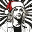 Placeholder: kurt cobain wearing a santa hat