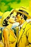 Placeholder: cote d'azur man and woman kissing painting neoclassism yellow