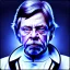 Placeholder: photorealistic jedi mark hamill in Star Wars, sharp blue eyes, accurate details, render, cinematic lighting