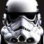 Placeholder: photorealistic stormtrooper with blaster and filigree armor,