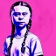 Placeholder: portrait of Greta Thunberg lefty