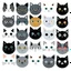 Placeholder: cat design, vector graphic,, adorable, cute, vector illustration, white background