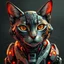 Placeholder: Cyborg cat, ultra quality, hyper detailed