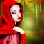 Placeholder: sensual touch with flirty, gorgeous red riding hood