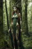 Placeholder: Photography HD realistic full body portrait natural beauty of a forest dryad enchantress , with highly detailed, sharply lined facial features, in the deep forest of Brokilon , finely inked, in rustic colors, 4k