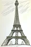 Placeholder: A rough pencil sketch of the Eiffel Tower