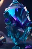 Placeholder: transparent gemstone dodechaedric Methuselah , in blue and purple and turqouise fire chrome casino, high detail, 8k, cinematic, depth of field, art