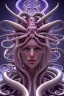 Placeholder: Spiritual being with Tentacles over human Head creating reality around, wrapping Tentacles around Human, Psychedelic