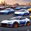 Placeholder: animated 3 supercars in cartoon city