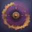 Placeholder: Hyper Realistic Sufi Whirling with Purple & Maroon, Islamic Sufi Rustic Grungy navy-blue Background with golden fog rustic multicolor wall