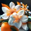 Placeholder: Social Media Orange Blossom Flavor In 3D technology and 8K precision With velvety snowy spectrum colors and white flowers."