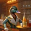 Placeholder: A Mallard Duck Being a Bartender in a Tavern