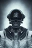 Placeholder: All Black German soldier, high tech skull special forces helmet, platinum helmet, white smoke, dark, rage, sorrow, high definition, ultra 8 k, volumetric lighting, blue fire, fog