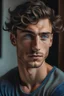 Placeholder: He was born in his twenties, with white, wheat-like skin, bright blue eyes, and very light freckles. He had very sharp, Arab features, and he laughed with his hair. It is dark brown and silky