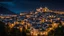 Placeholder: 29, delightful, sensitive, confident, undulating sinusoidal castle with hyperbolic roofs, delicate, night, darkness, architecture, award-winning photograph, beautiful composition, dreamlike, filled with beautiful detail, delicate colour, chiaroscuro