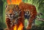 Placeholder: fire the jaguar watching from the jungle