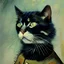 Placeholder: Portrait of a cat by Van Gogh