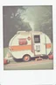 Placeholder: Vintage polaroid of a gitano caravan,crochet, orange