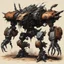 Placeholder: Mecha Crazy Creature in John Blanche art style