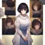 Placeholder: Clear focus, High resolution,a anime girl, roughline skecth, animation, short hair cut, chopped bang, fluffy hair