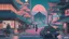 Placeholder: soothing 80s Japanese city ,