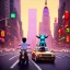 Placeholder: A one-year-old boy rides on the cow in the middle of a busy street in new york. photographic, bright colors and sunset, fantasy art, Anna Dittmann, digital painting, dan mumford, oil on canvas, jeff koons, akihito yoshida, wlop, kodachrome.