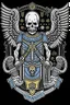 Placeholder: A coat of arms featuring the angel of death, and science fiction weapons