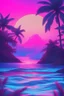 Placeholder: Neon, Paradise, Cyan, Pink, Purple, Blue, Sunset, Waves, Highly Detailed 8K