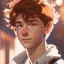 Placeholder: portrait Anime american male kid cute-fine-face, light brown hair, pretty face, realistic shaded, fine details. realistic shaded lighting by Ilya Kuvshinov Giuseppe Dangelico Pino and Michael Garmash and Rob Rey, IAMAG premiere, WLOP matte print, cute freckles, masterpiece