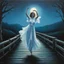Placeholder: THE GHOST IS STILL DANCING AT NIGHT ON THE OLD COUNTRY BRIDGE. . Leonor Fini. Fiona Staples