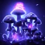 Placeholder: Spherical Frost metal magic armoured lightning glowing Mycelium MUSHROOM stars galaxy SPACE lANDSCAPE BURNING IN BLUE FLAMES hellfire abyss math chaos vivid cell