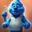 Placeholder: Mystery smurf,Ambiance dramatique, hyperrealisme, 8k, high quality, lot of details, fit within portrait