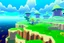 Placeholder: Legend Of Zelda: Wind Waker style view of a vast ocean, stylized, colorful, adventurous, no ships nor islands.