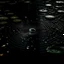 Placeholder: a raindrop creating one beautiful circle in a pond, dark colours