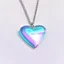 Placeholder: iridescent metallic heart neckless