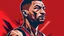 Placeholder: Vector. Illustration. damian lillard. Minimal. 2D animated. Digital painting, Ol. high resolution. explained. scorer.